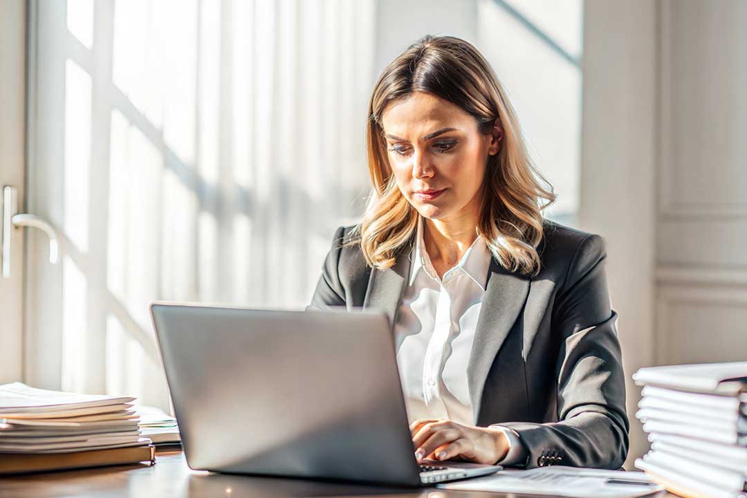 Attorney preparing documents to enforce the terms of a contract