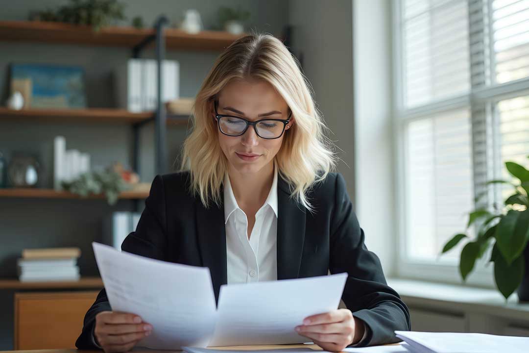 Signed legal documents representing an uncontested divorce agreement